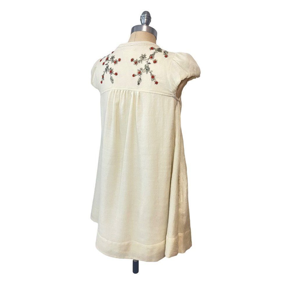 Anthropologie Meadow Rue Embroidered Wool Dress Size 0 - Picture 4 of 6